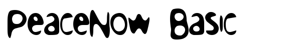 PeaceNow Basic font preview